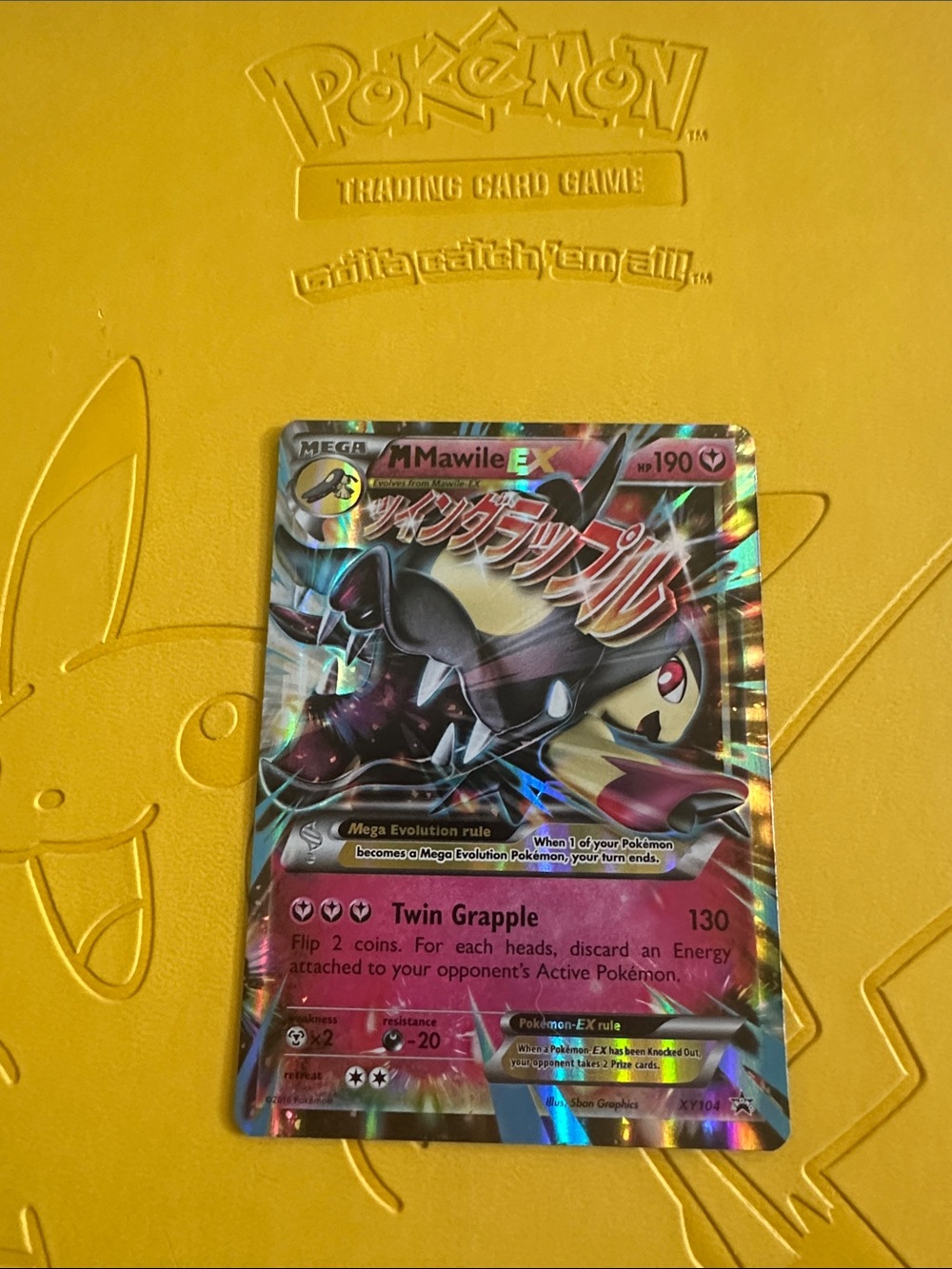 M Mega Mawile EX Holo Pokémon TCG Card - Pink/Black